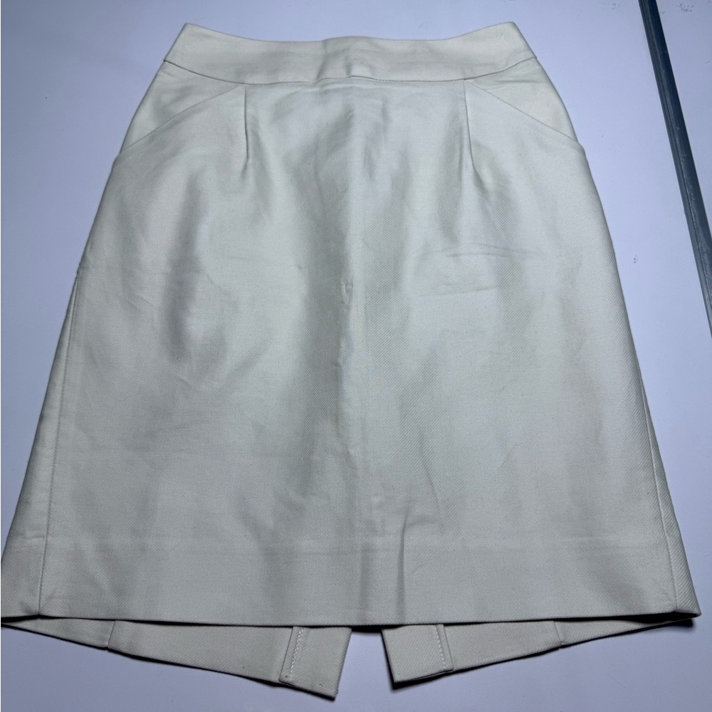 J. Crew Cream Pencil Skirt